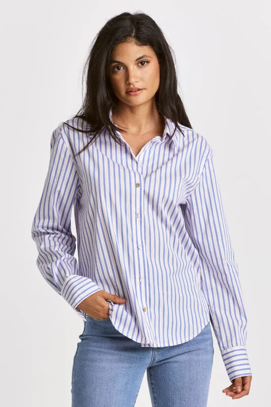 Gaia Button Down Shirt in Blue Cocktail