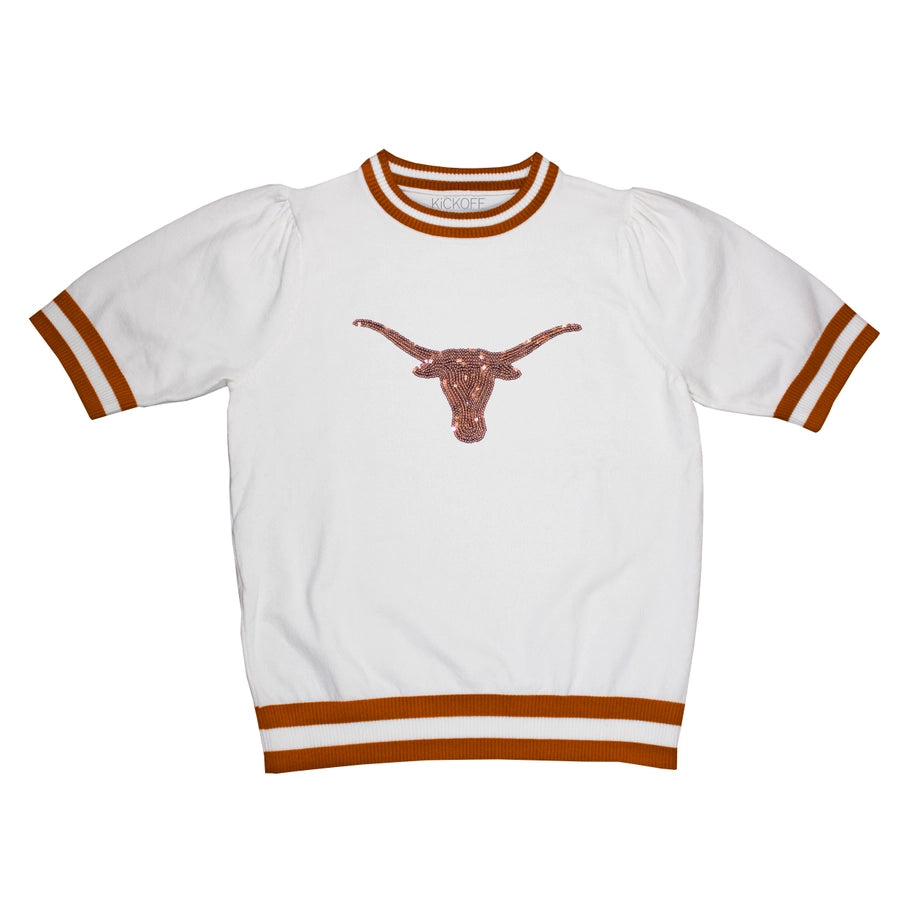 UT Austin Sequin Varsity Sweater Top