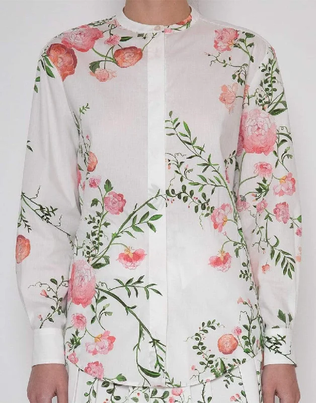 Poplin Buttercup Floral Print Blouse