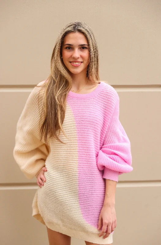 Maple Oversized Sweater in Pink