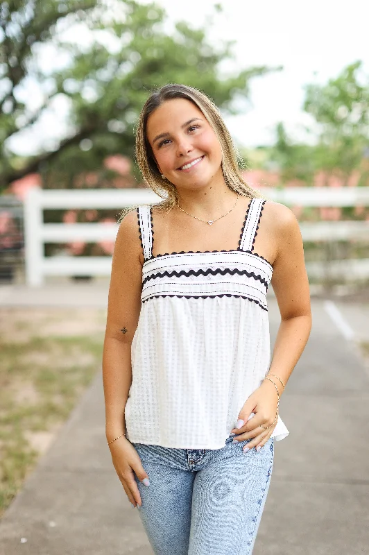 Ulani Tank Top in White