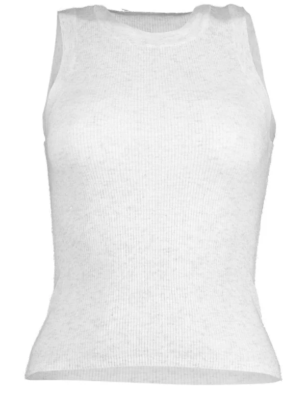 Cashmere Lurex Stretch Tank