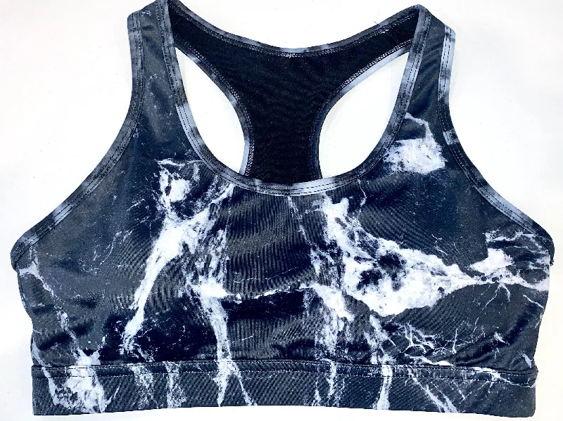 Black Marble 2 Sports Crop