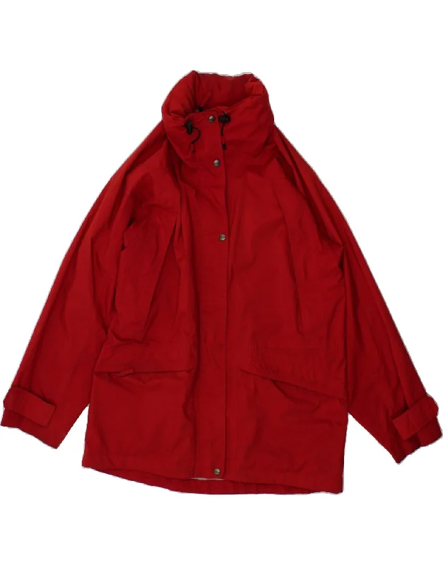 SCHOFFEL Womens Windbreaker Jacket UK 14 Large Red Polyester