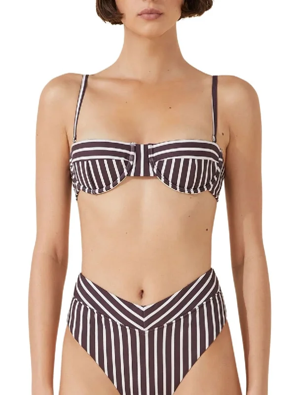 Plum Stripe Balconette Bra Cup Plum Stripe