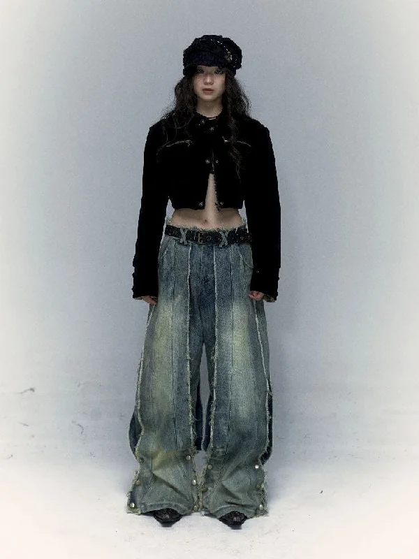 Heavy Duty Loose Wide Leg Jeans [s0000005013]