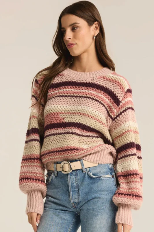 Z Supply: Asheville Stripe Sweater in Rosebud