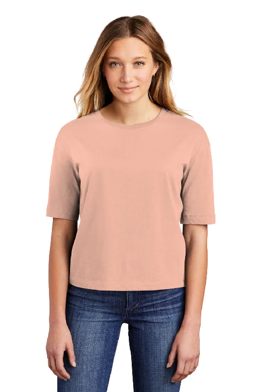 District Womens Very Important Boxy Short Sleeve Crewneck T-Shirt - Dusty Peach - Closeout