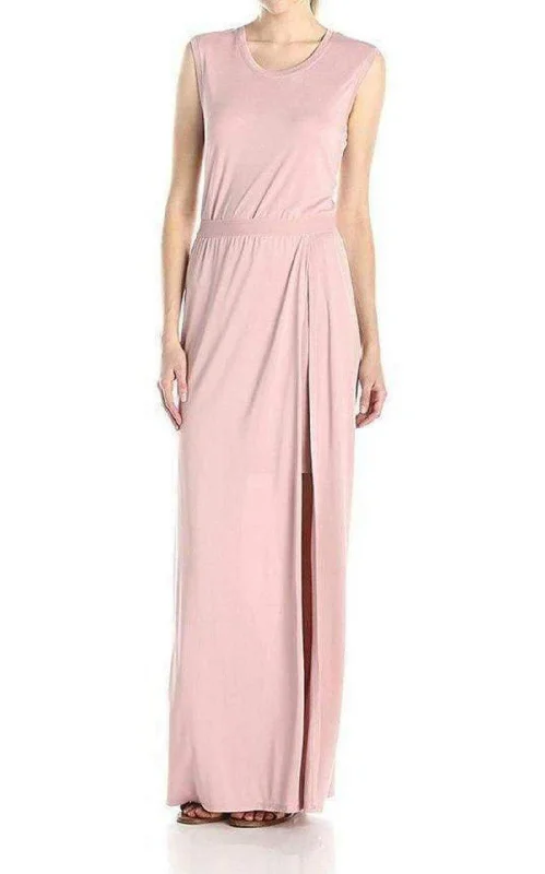 Pink Mylie Front Slit Long Dress