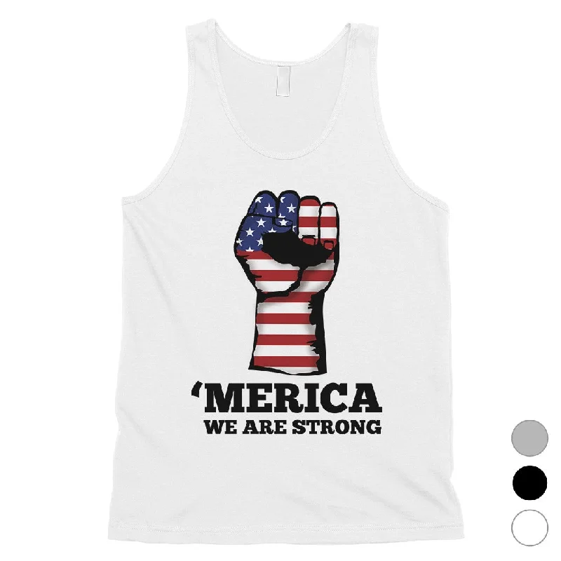 Merica We Strong Tank Top Mens 4th Of July Graphic Tank Top Gift