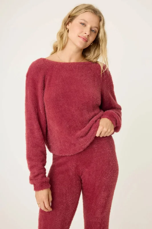 PJ Salvage: Full Of Holiday Spirit Feather Knit Sweater