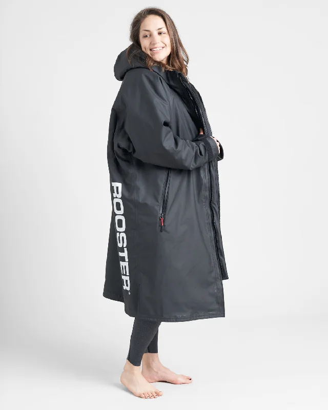 Aquafleece Robe- BLACK/RED