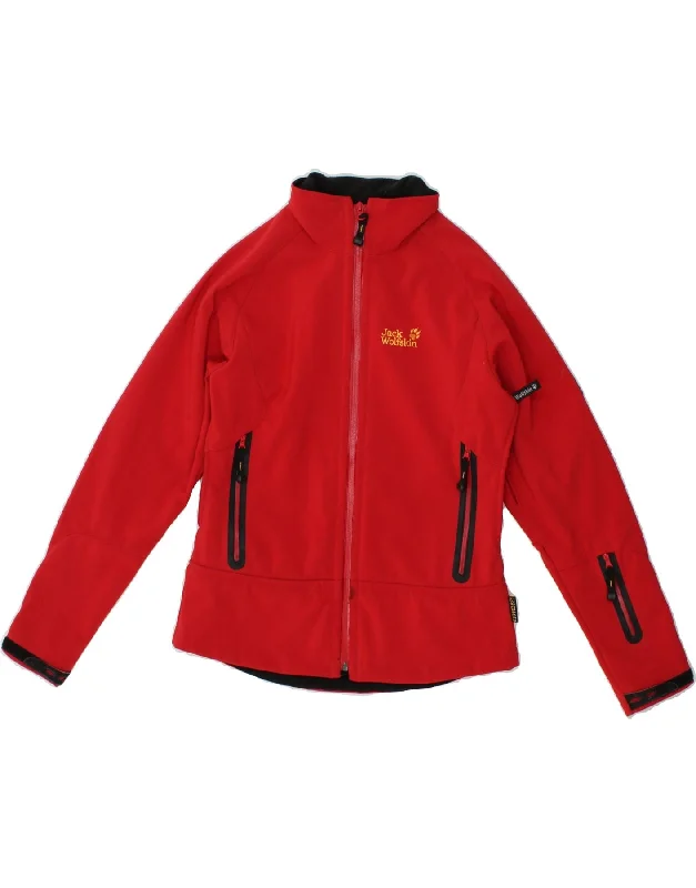 JACK WOLFSKIN Womens Windbreaker Jacket UK 10 Small  Red Polyester