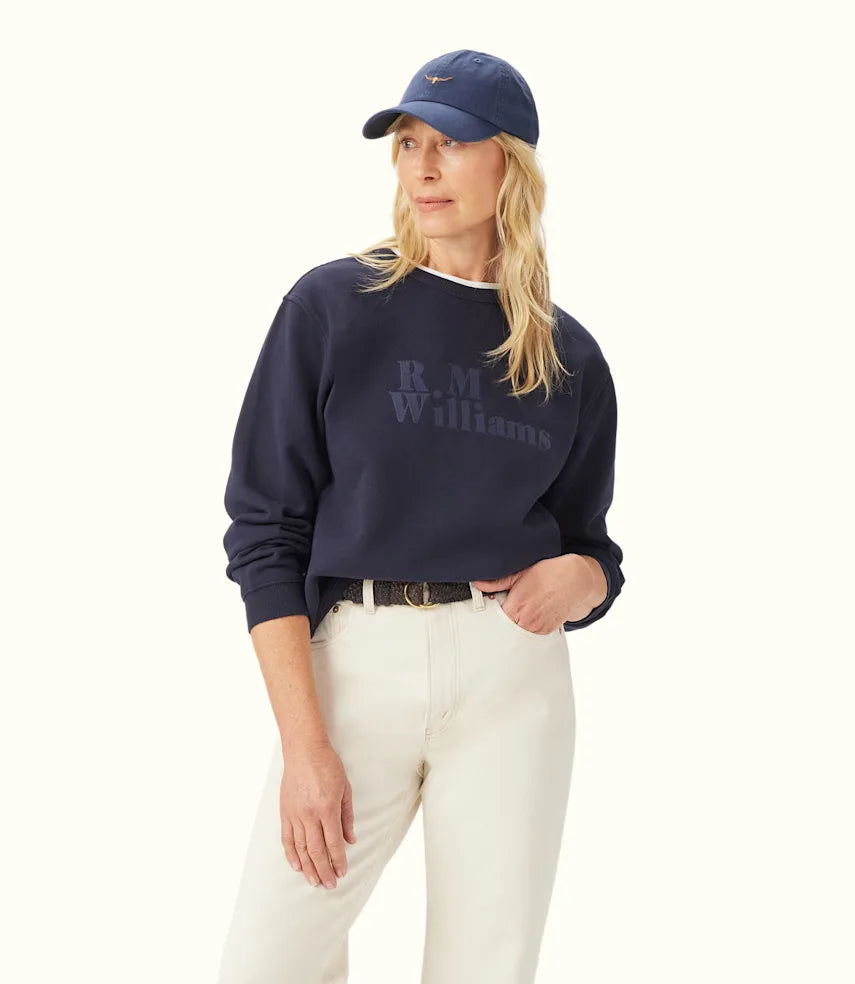 R.M.Williams - Bold Heritage Crewneck Sweatshirt - Navy