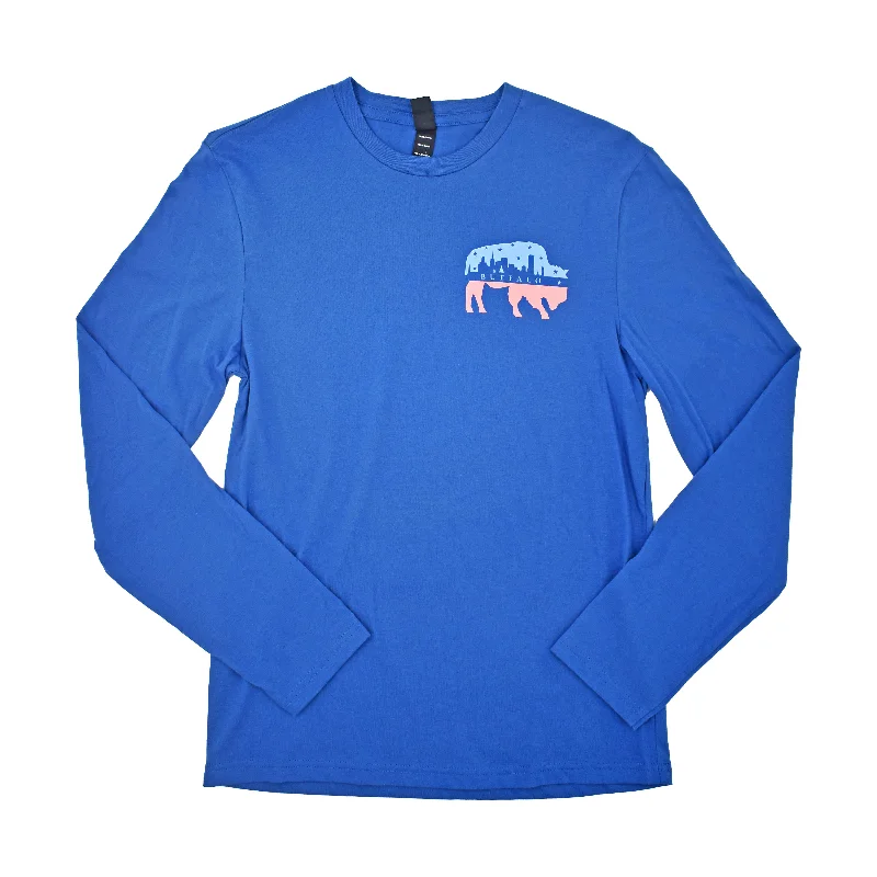 BFLO Maritime Blue USA Long Sleeve Shirt