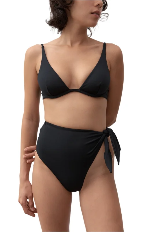 Plunge Underwire Top | Black