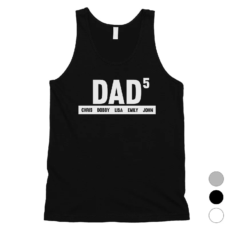 Dad Number Of Children Custom Mens Personalized Tank Tops