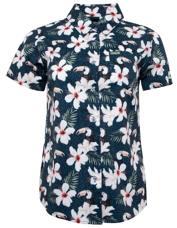 Mucho Aloha Women's Short Sleeve Party Shirt