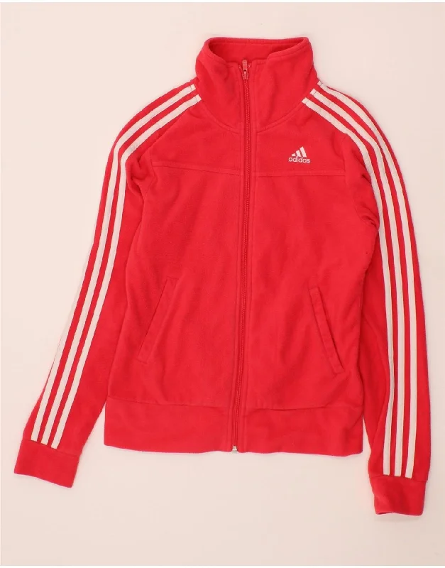 ADIDAS Womens Climawarm Fleece Jacket UK 10 Small  Pink Polyester