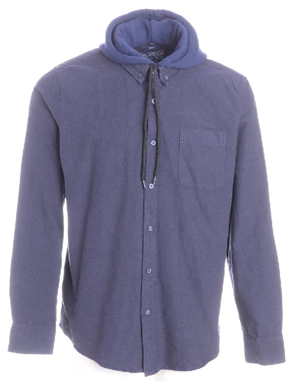 Label Navy Theo Hooded Shirt