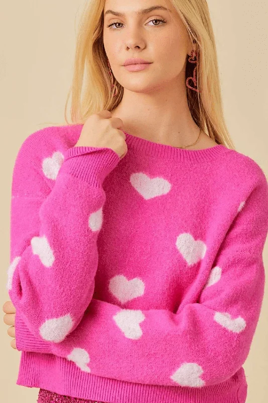 Valentine heart mohair sweater