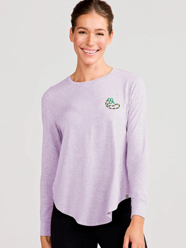 Longline Long Sleeve T-Shirt - Mardi Gras 2025