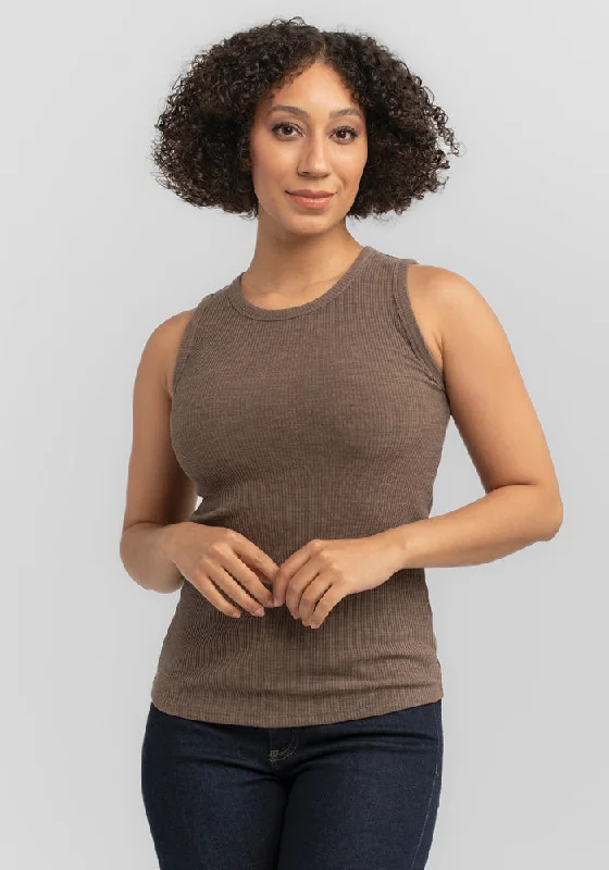 Raegan Ribbed Tank Top • Final Sale Deals! - Simply Taupe