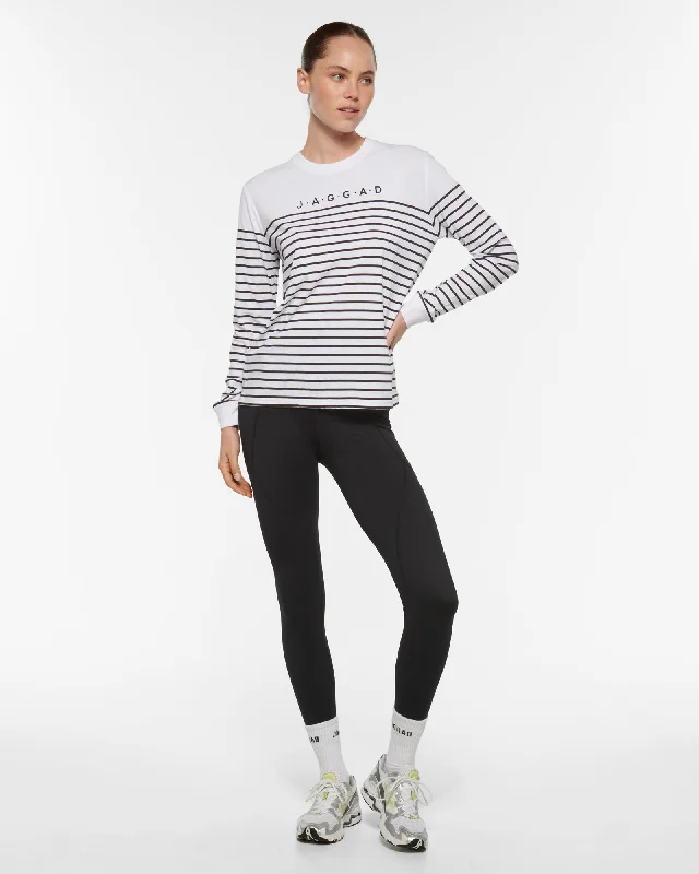 LAGUNA LONG SLEEVE TEE WHITE & BLACK