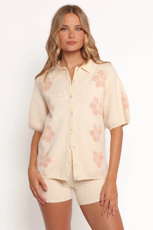 Lela Knitted Shirt - Cream