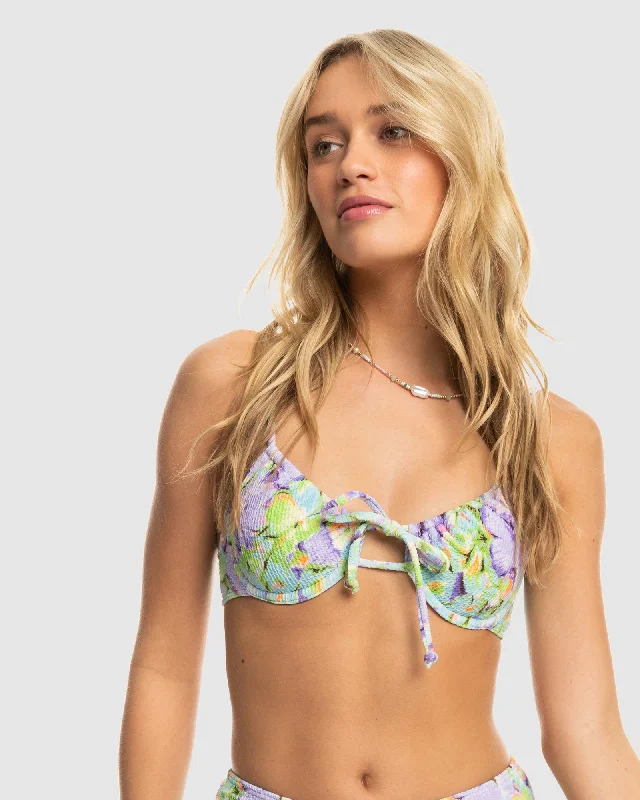 Womens Blumen Uw Bralette Bikini Top