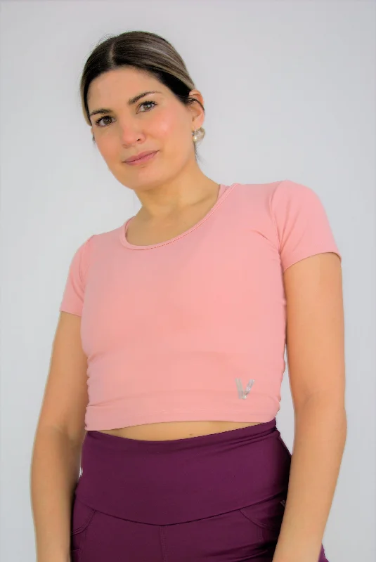 Violet Short Sleeve Crop Top