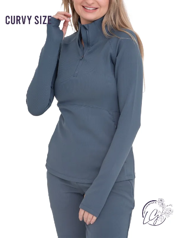 Curvy Motion Weave Jacquard Active Pullover