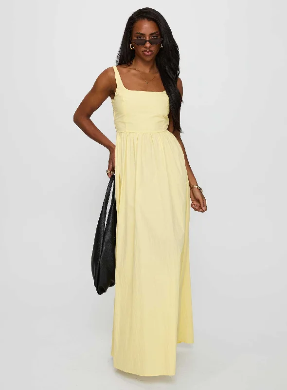 Cartmel Maxi Dress Lemon