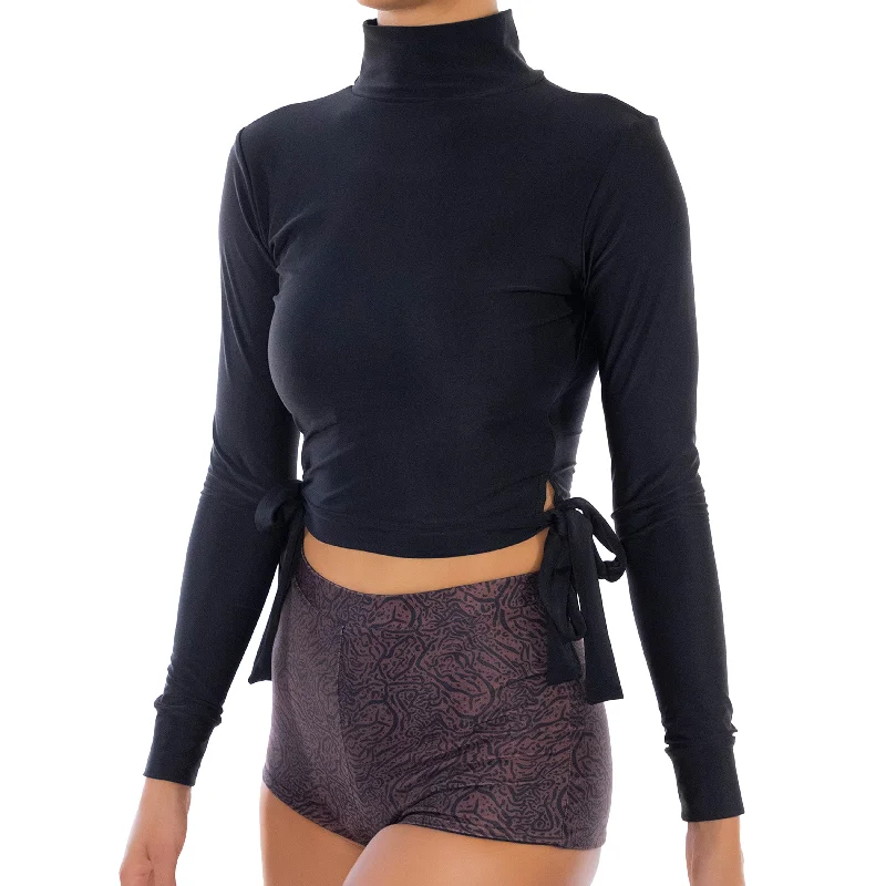 ACOTZ CROPPED TOP NOIR