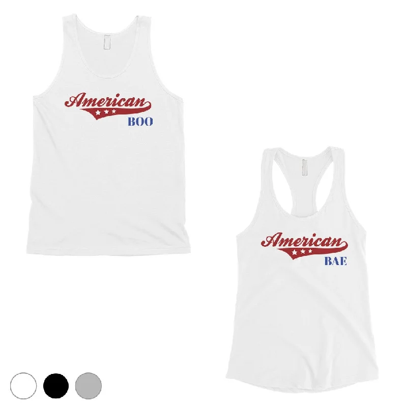 American Boo Bae Matching Couple Tank Tops Anniversary Gift For Bae