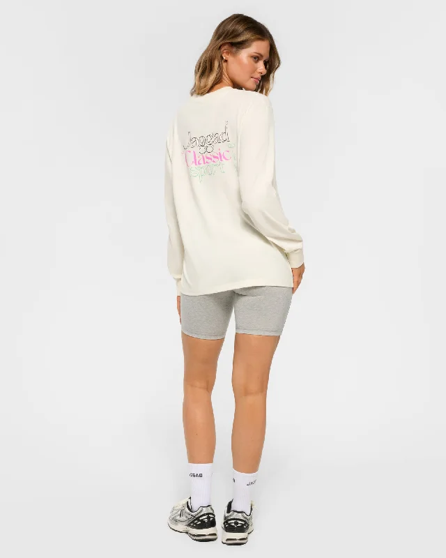 MONTE OVERSIZED LONG SLEEVE TEE SWAN