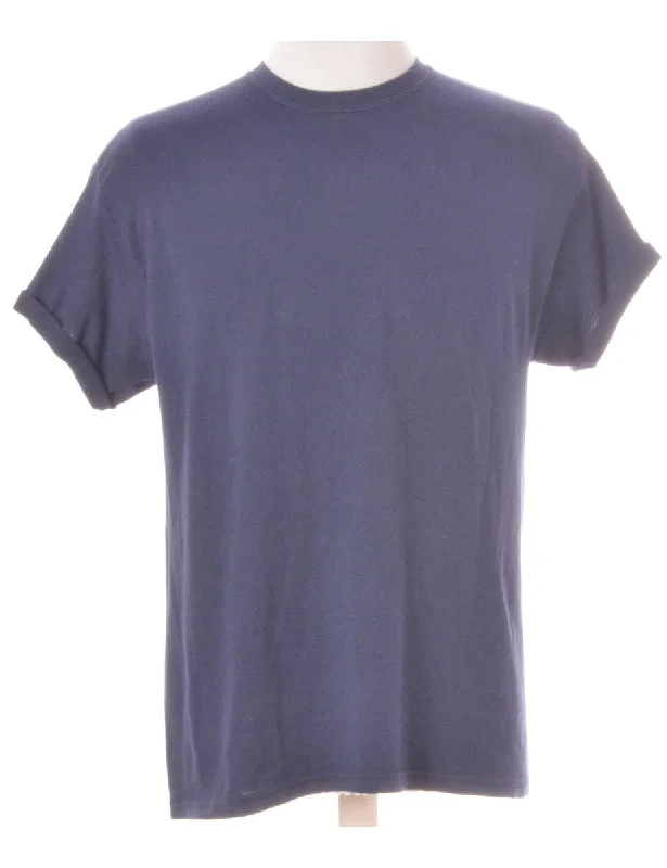 Label Navy Rolled Sleeve T-shirt